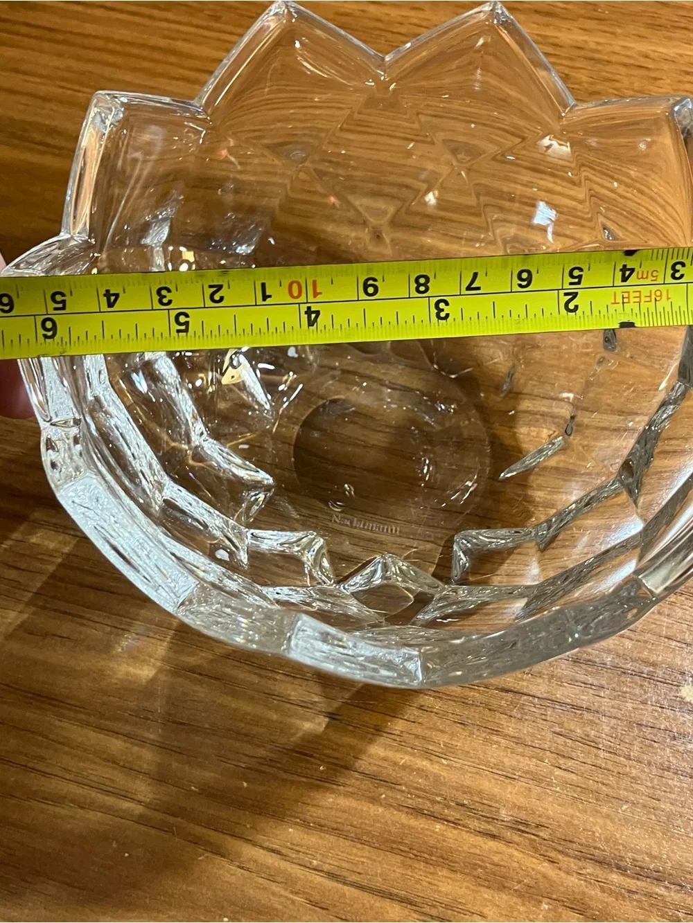 Nachtmann Lead Crystal Accent Bowl Lotus Flower 6